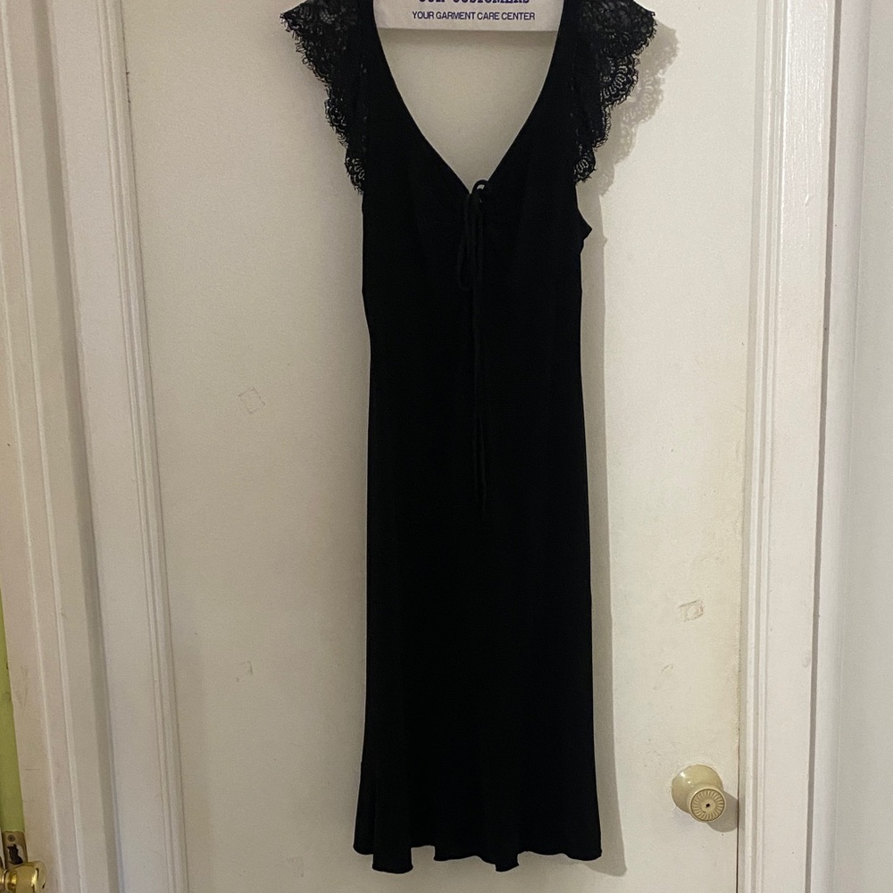 Moda International Black Lace Midi Dress